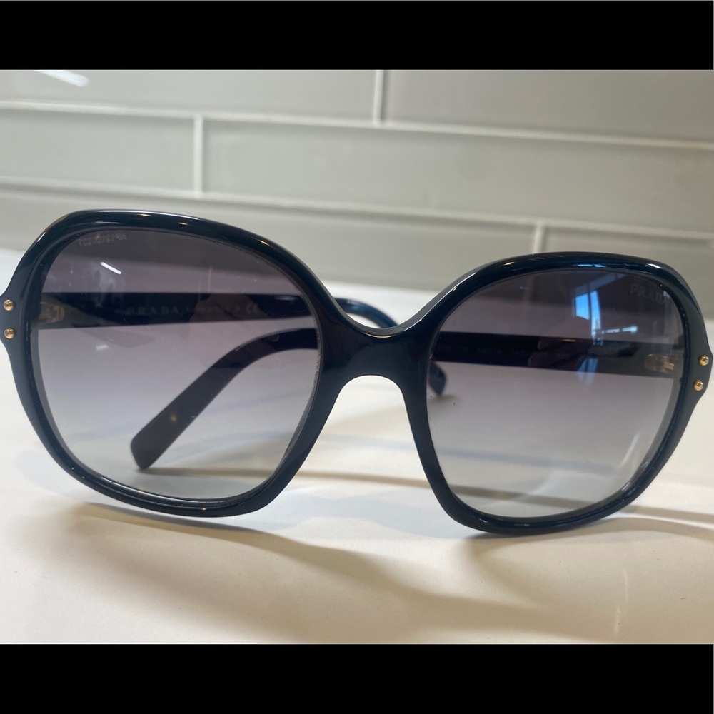 Prada SPR17M Sunglasses Black Gold